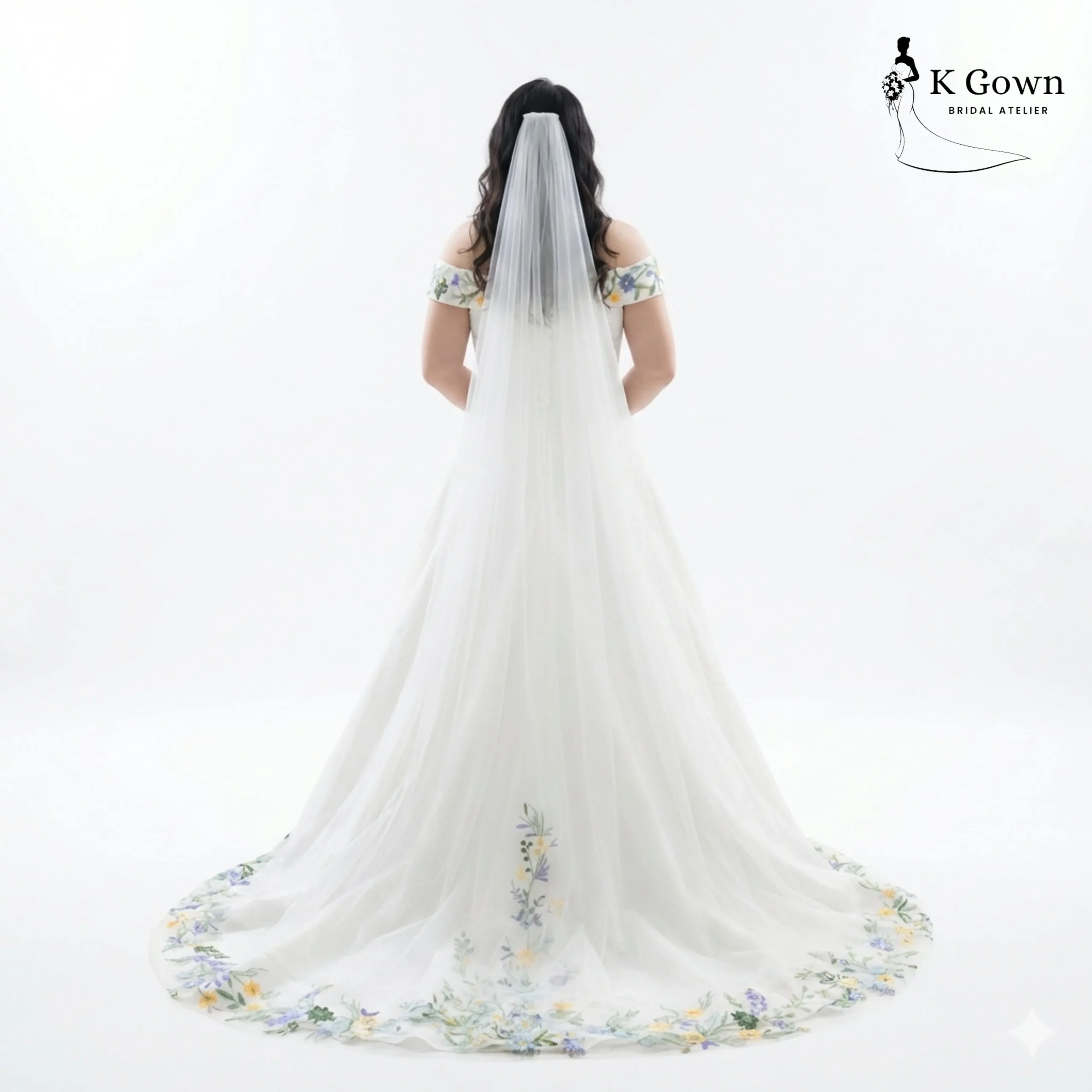 [UK12-UK22] K GOWN_BRIDAL _SINGAPORE MULTI COLOR OFF THE SHOULDER SLIM A LINE WEDDING GOWN