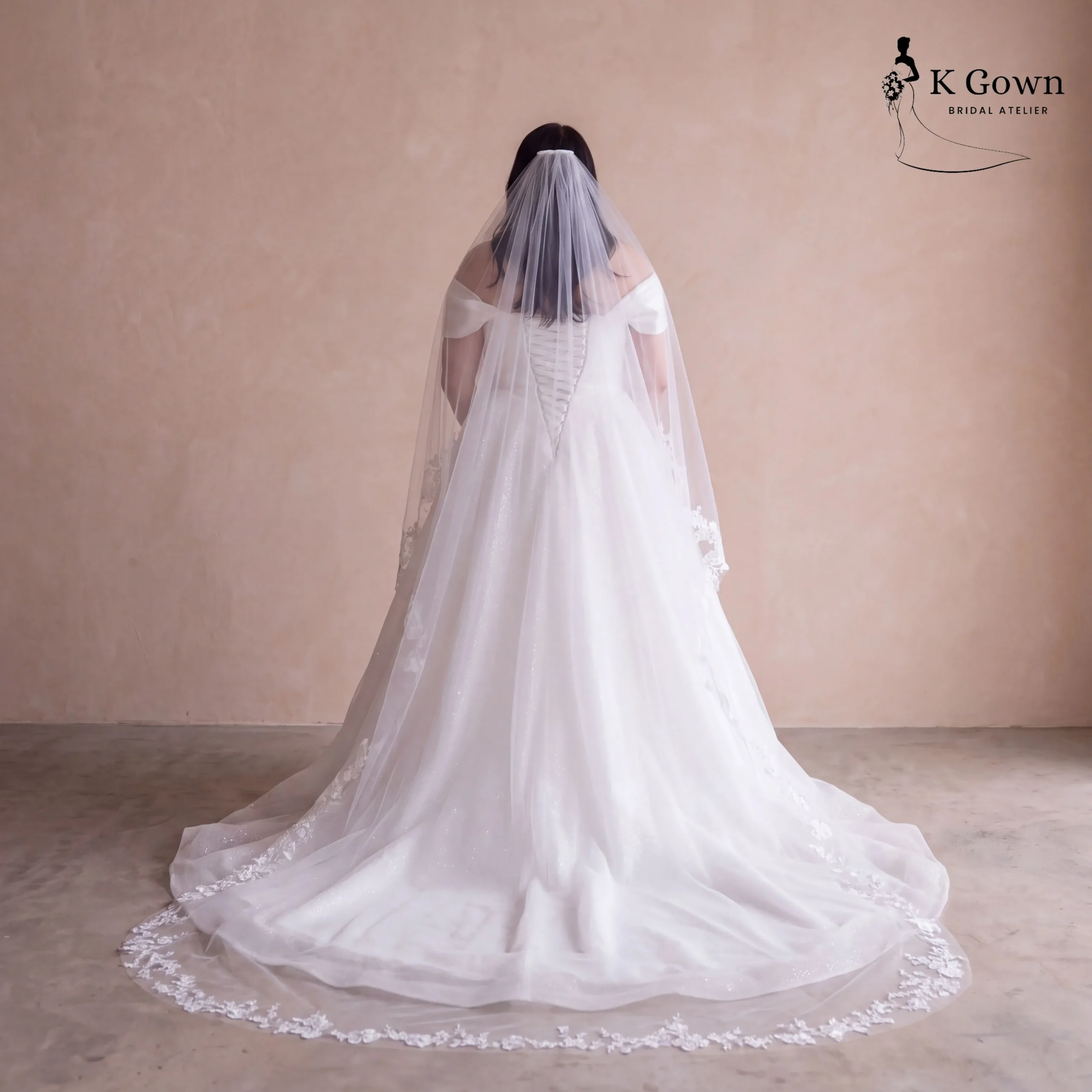 [UK12-UK22] K GOWN_BRIDAL _SINGAPORE SIGNATURE WEDDING GOWN COLLECTION _PLUS SIZE A LINE WEDDING GOWN WITH LACE