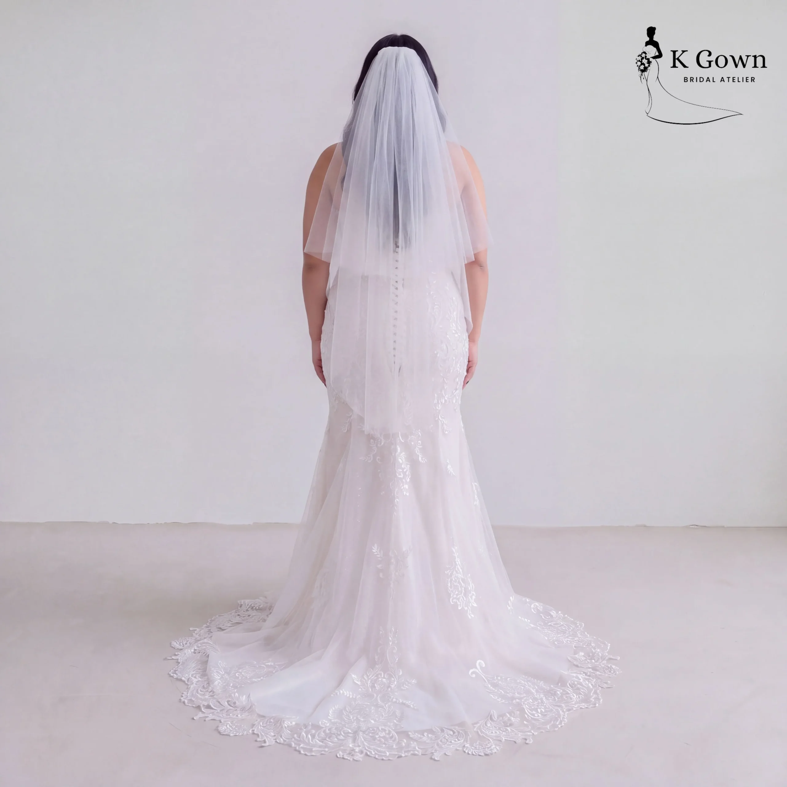 [UK12-UK22] K GOWN_BRIDAL _SINGAPORE SIGNATURE WEDDING GOWN COLLECTION_PLUS SIZE MERMAID WEDDING GOWN WITH LACE_BACK
