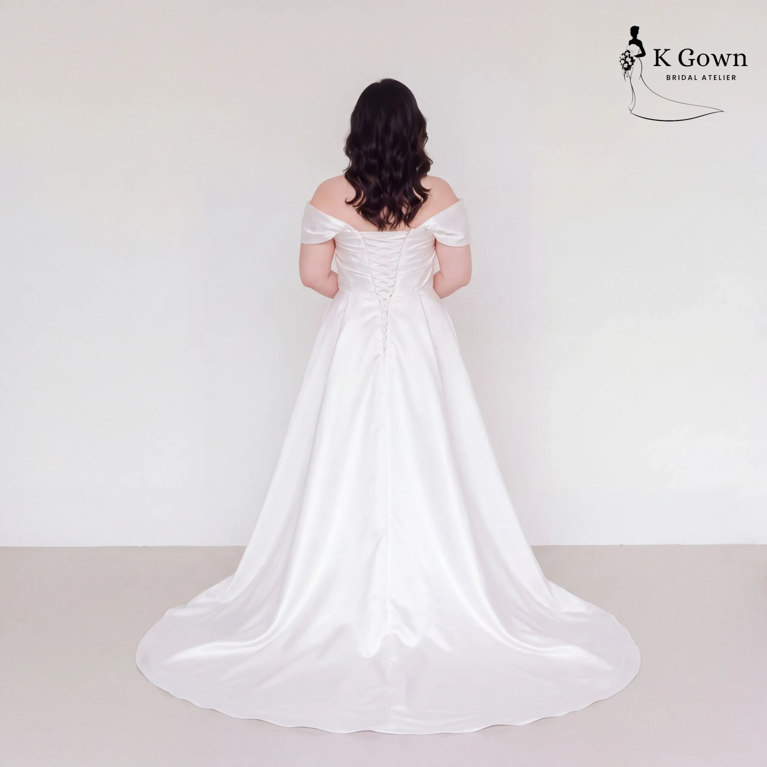 [UK12-UK22] K GOWN_BRIDAL _SINGAPORE SIGNATURE WEDDING GOWN COLLECTION_SIMPLE SATIN A-LINE WEDDING DRESS