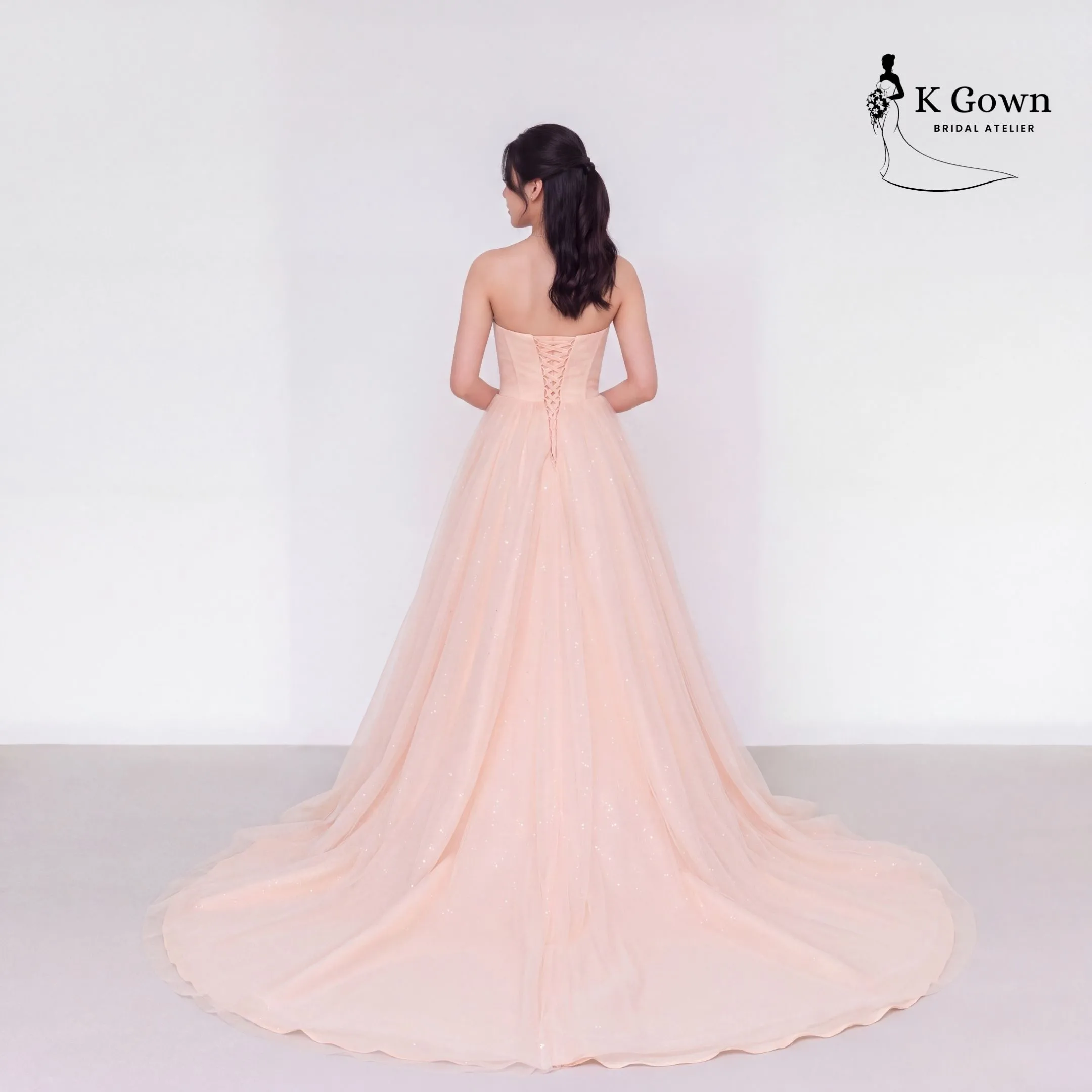 [UK4-10] K GOWN_BRIDAL _SINGAPORE SIGNATURE WEDDING GOWN COLLECTION - CHAMPAGNE GOLD EVENING GOWN-BACK_2ND MARCH-IN WEDDING DRESS (1)