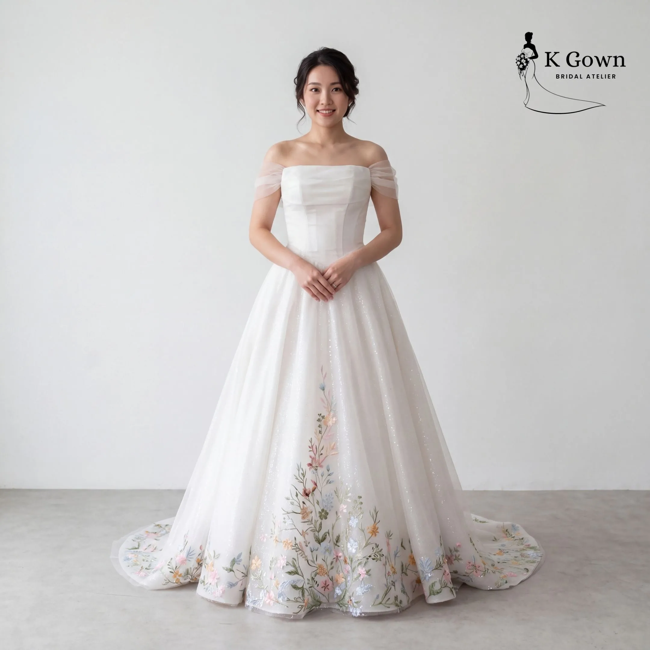 [UK4-10] K GOWN_BRIDAL _SINGAPORE SIGNATURE WEDDING GOWN COLLECTION - WHIMSICAL COLORFUL LACE GOWN