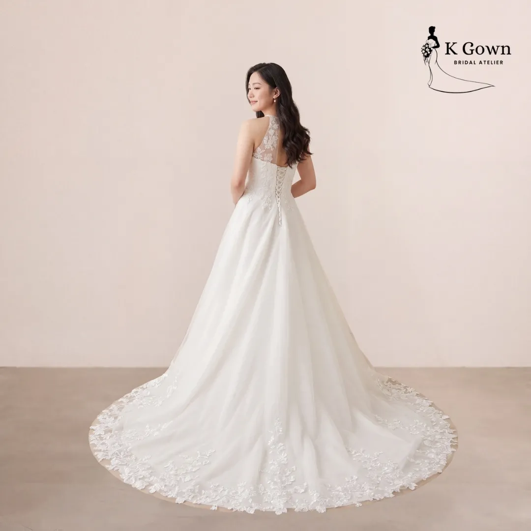 [UK4-10] K GOWN_BRIDAL _HALTER-ILLUSION-LACE-ALINE-WEDDING-GOWN-SINGAPORE-BACK