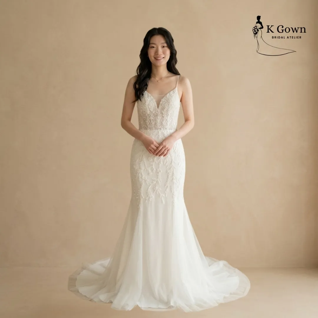 WEDDING GOWN CATALOGUE SINGAPORE 39 SINGAPORE BRIDAL GOWN K-GOWN-BRIDAL-ATELIER-SPAGHETTI-STRAP-LACE-MERMAID-WEDDING-DRESS-FRONT-1