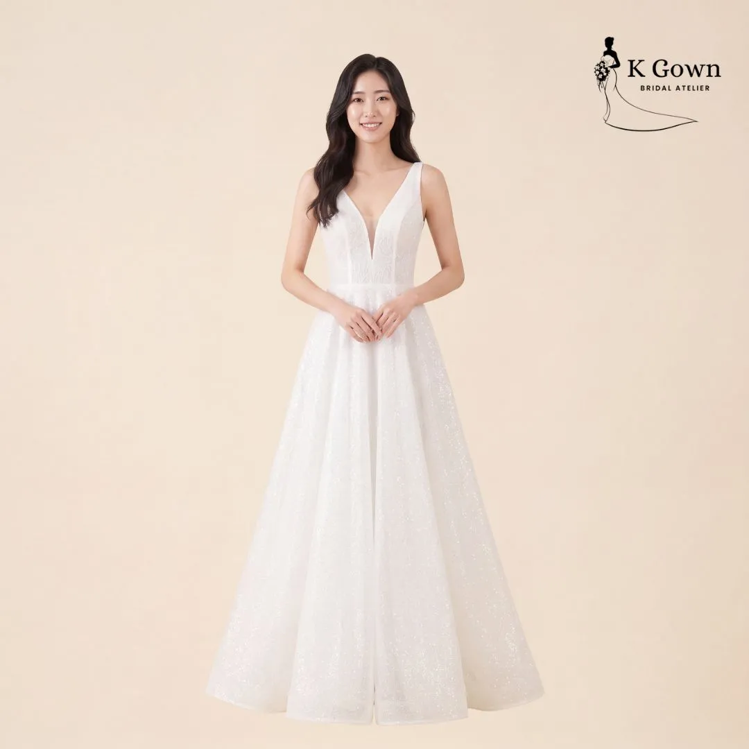 WEDDING GOWN CATALOGUE SINGAPORE 54 SINGAPORE BRIDAL GOWN K-GOWN-BRIDAL-ATELIER-VNECK-SPARKLE-ALINE-WEDDING-DRESS-FRONT