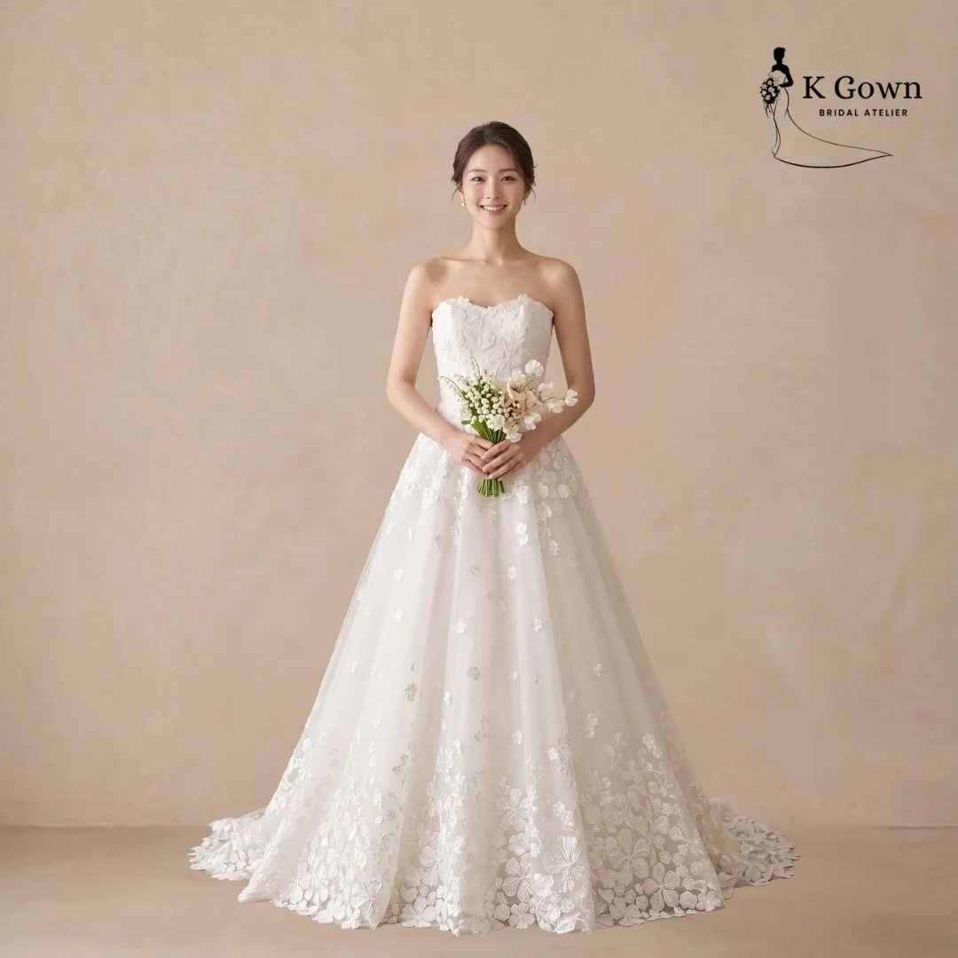 WEDDING GOWN CATALOGUE SINGAPORE 33 SINGAPORE BRIDAL GOWN K-GOWN-SINGAPORE-STRAPLESS-FLORAL-APPLIQUE-BRIDAL-DRESS