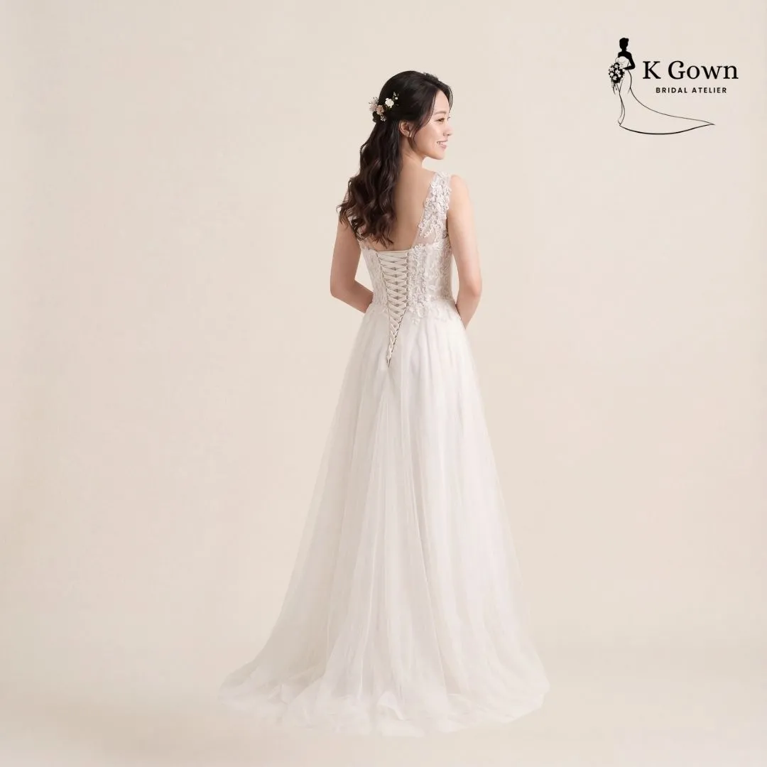 WEDDING GOWN CATALOGUE SINGAPORE 67 SINGAPORE BRIDAL GOWN KGOWN-LACE-CORSET-BACK-LIGHT-ALINE-TULLE-BRIDAL-GOWN-SINGAPORE