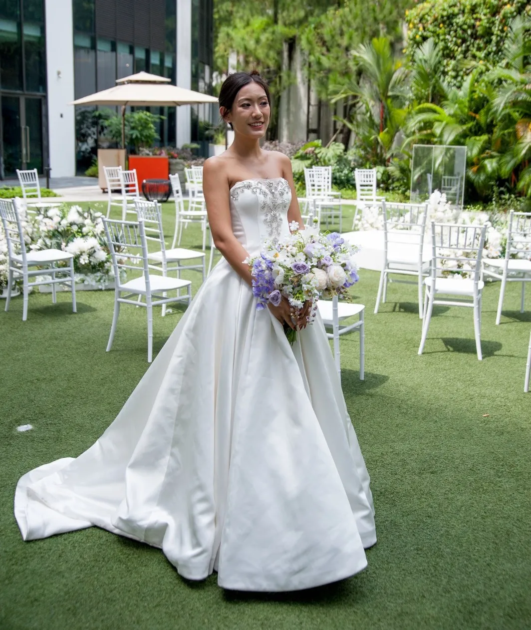 K GOWN_BRIDAL GOWN SINGAPORE FOR OUTDOOR GARDEN WEDDING AT NOVOTEL SINGAPORE ON STEVENS BRIDAL FAIR